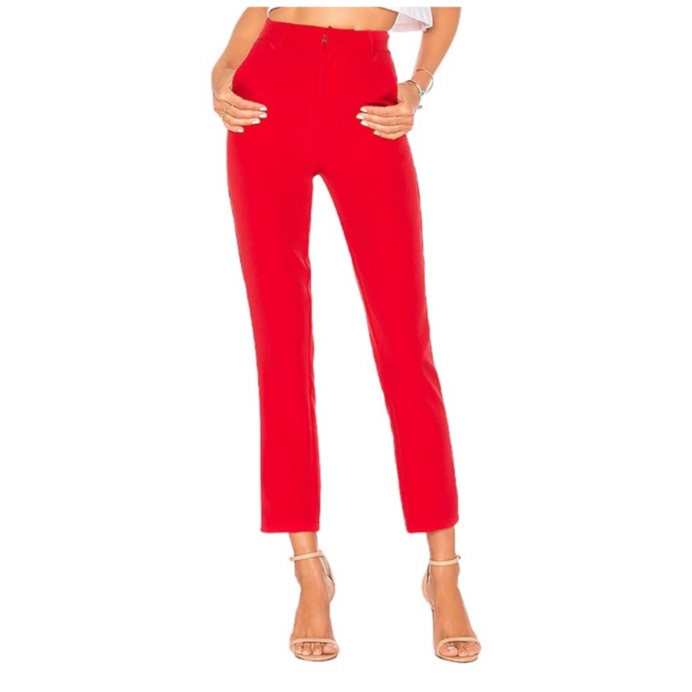 Lovers + Friends tempo skinny pants in red
